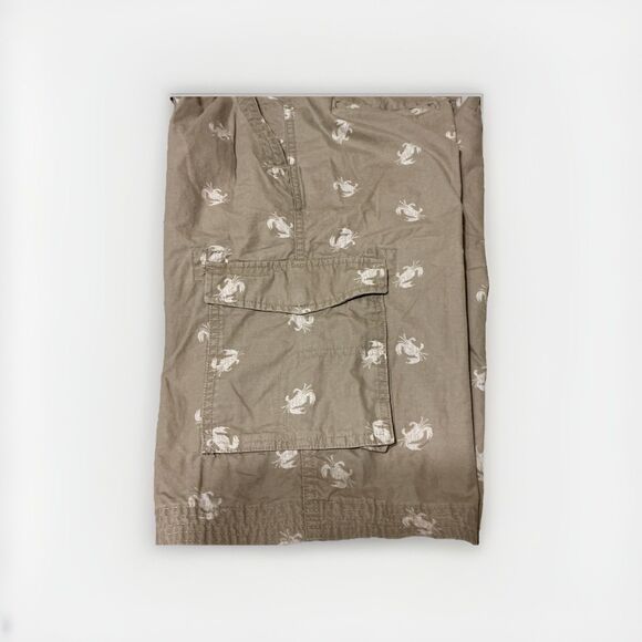 Lands End Boys 12H Cargo Shorts Khaki Crabs Nautical Summer Adjustable Waist EUC - Picture 11 of 15